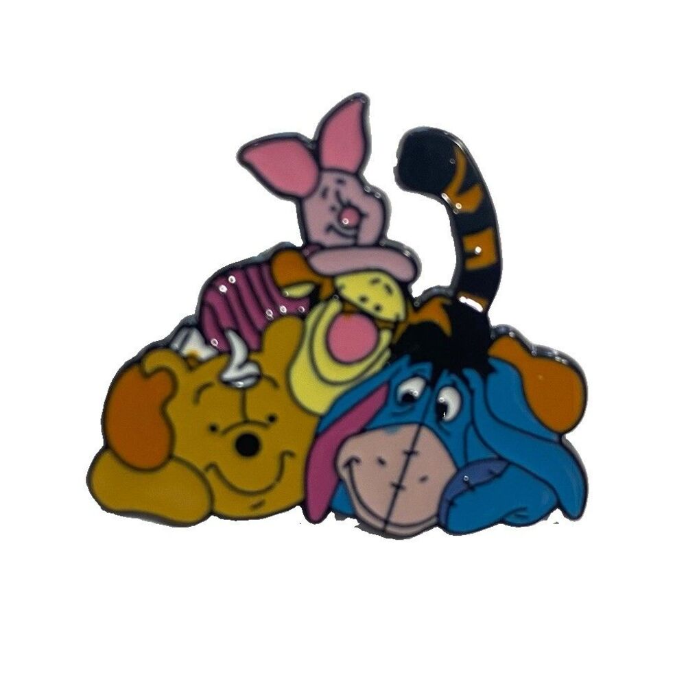 Disney Inspired Winnie the Pooh & Friends Pile Eeyore Tigger Piglet Enamel Pin